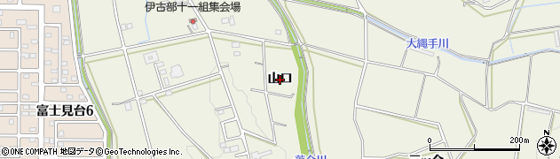 愛知県豊橋市伊古部町（山口）周辺の地図