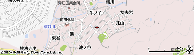 兵庫県神戸市須磨区妙法寺（牛ノ子）周辺の地図