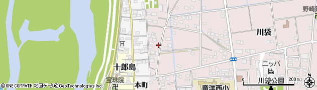 静岡県磐田市川袋452周辺の地図