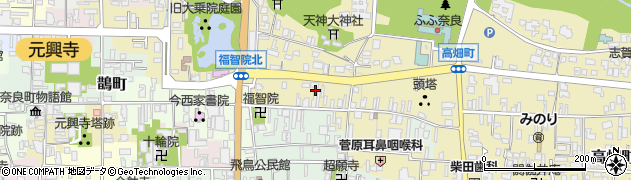 奈良県奈良市下清水町周辺の地図