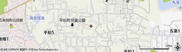 奈良県奈良市平松周辺の地図