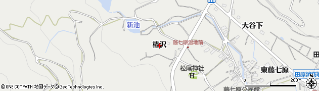 愛知県田原市田原町（椿沢）周辺の地図