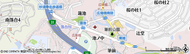 兵庫県神戸市須磨区妙法寺（池ノ中）周辺の地図