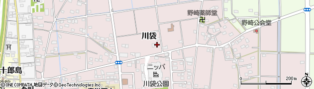 静岡県磐田市川袋610周辺の地図