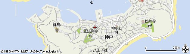 愛知県南知多町（知多郡）篠島周辺の地図