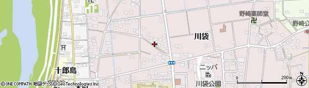 静岡県磐田市川袋602周辺の地図
