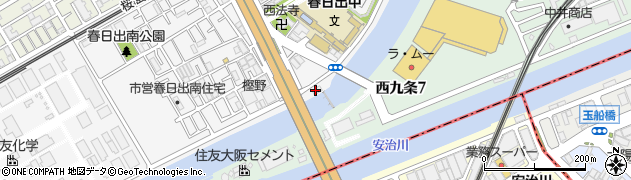 西大阪治水事務所　六軒家川水門周辺の地図