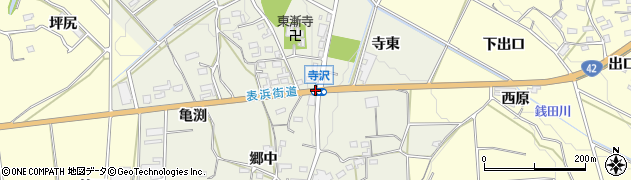 寺沢周辺の地図