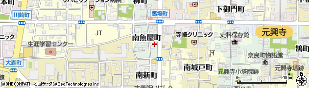 奈良県奈良市南魚屋町25周辺の地図