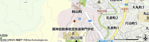 兵庫県神戸市長田区林山町周辺の地図