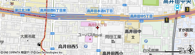 高井田五丁目周辺の地図