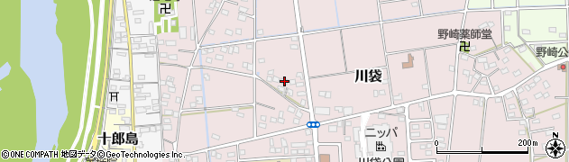 静岡県磐田市川袋605周辺の地図
