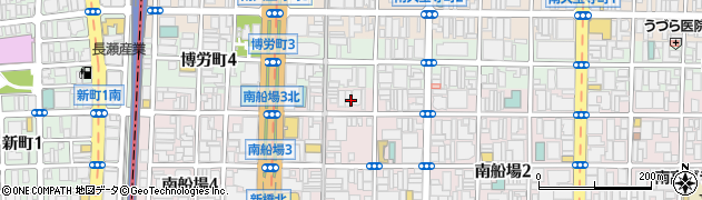 大阪府大阪市中央区南船場3丁目8周辺の地図