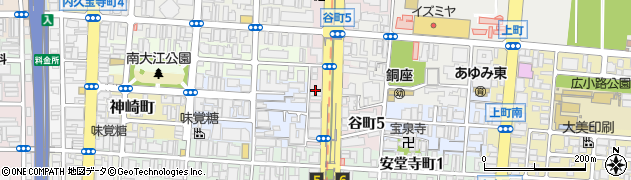 大阪府大阪市中央区谷町5丁目周辺の地図