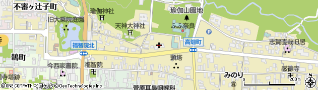 奈良県奈良市山之上町周辺の地図
