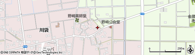 静岡県磐田市川袋990周辺の地図