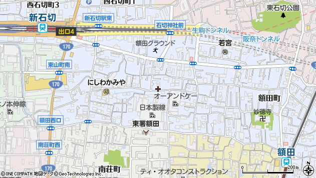 〒579-8027 大阪府東大阪市東山町の地図