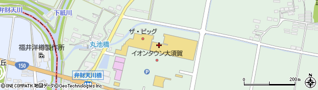 ダイソーイオンタウン大須賀店周辺の地図
