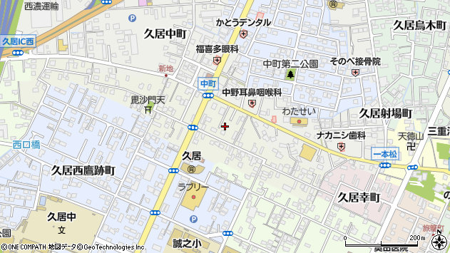 〒514-1133 三重県津市久居万町の地図