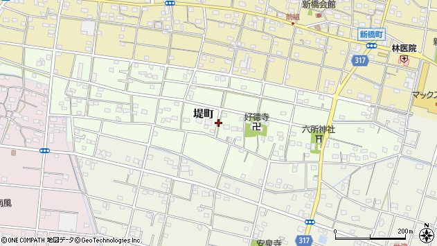 〒432-8057 静岡県浜松市中央区堤町の地図