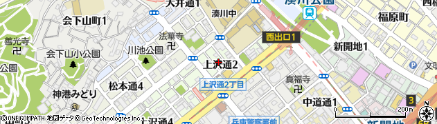 上沢通2丁目公園周辺の地図