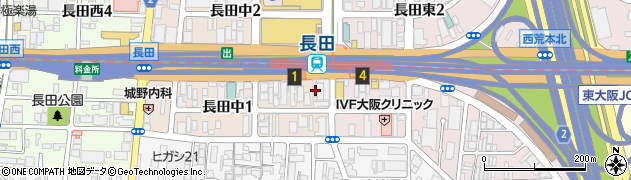 ミルキー薬局長田店周辺の地図