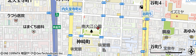 大阪府大阪市中央区粉川町周辺の地図