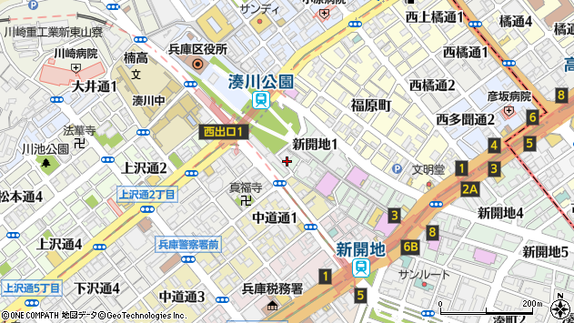 〒652-0811 兵庫県神戸市兵庫区新開地の地図