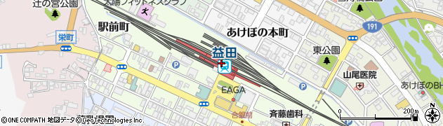 益田駅周辺の地図