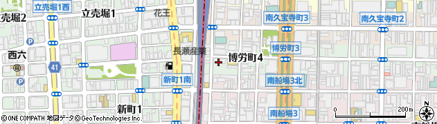 大阪府大阪市中央区博労町4丁目周辺の地図