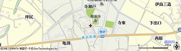 愛知県豊橋市寺沢町（寺瀬戸）周辺の地図