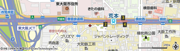 ＪＡグリーン大阪荒本周辺の地図