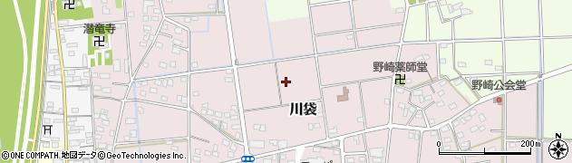 静岡県磐田市川袋周辺の地図