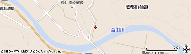 島根県益田市美都町仙道350周辺の地図