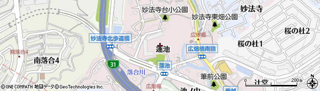 兵庫県神戸市須磨区妙法寺（蓮池）周辺の地図