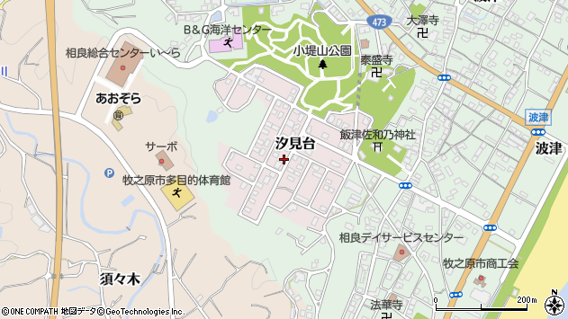 〒421-0527 静岡県牧之原市汐見台の地図