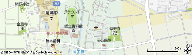 静岡県磐田市岡308周辺の地図