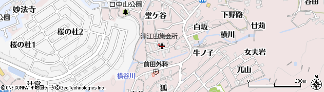 兵庫県神戸市須磨区妙法寺（津江田）周辺の地図