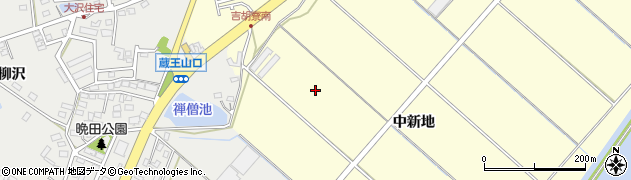 愛知県田原市吉胡町中新地周辺の地図