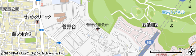 菅野台第1号街区公園周辺の地図