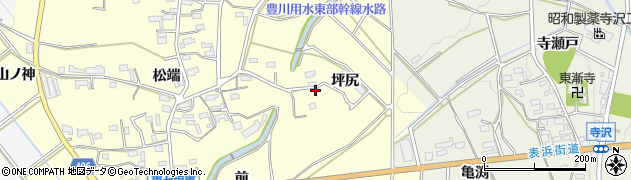 愛知県豊橋市東七根町坪尻94周辺の地図