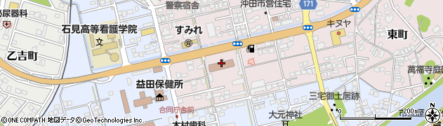 益田警察署周辺の地図