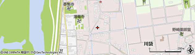 静岡県磐田市川袋538-7周辺の地図