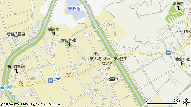〒437-1422 静岡県掛川市海戸の地図