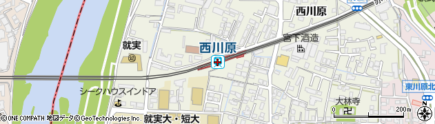 西川原駅周辺の地図