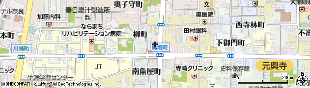 奈良県奈良市馬場町周辺の地図