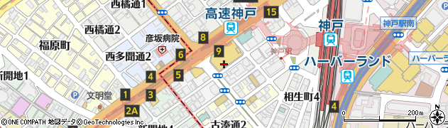 兵庫県神戸市中央区中町通周辺の地図