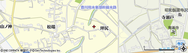愛知県豊橋市東七根町坪尻32周辺の地図