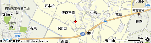 愛知県豊橋市小松原町伊良三造周辺の地図