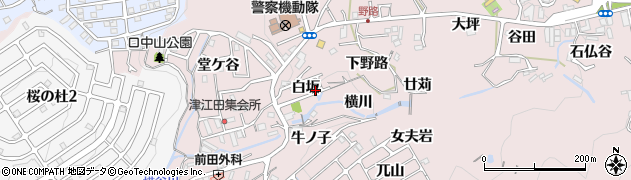 兵庫県神戸市須磨区妙法寺白坂周辺の地図